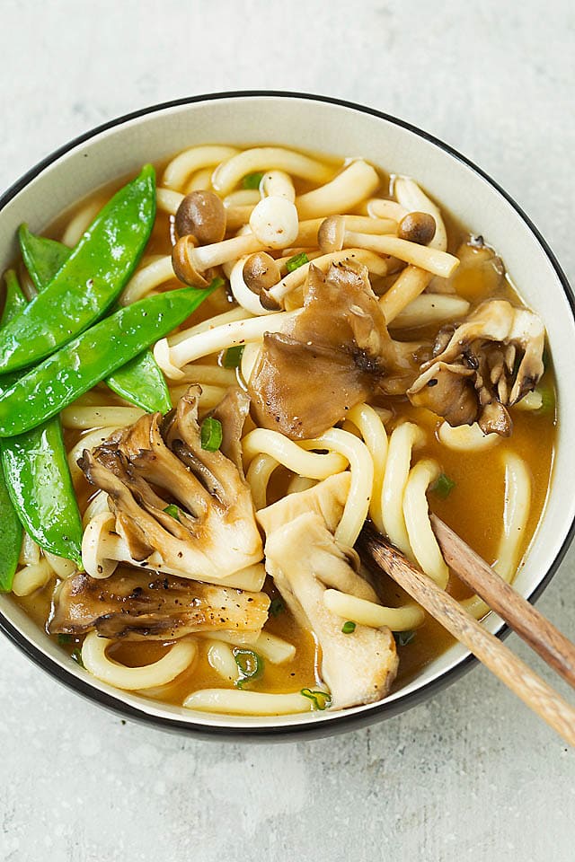 Annie Chun's Miso Soup Bowl with Sesame-Soy Mushroom Toppings.