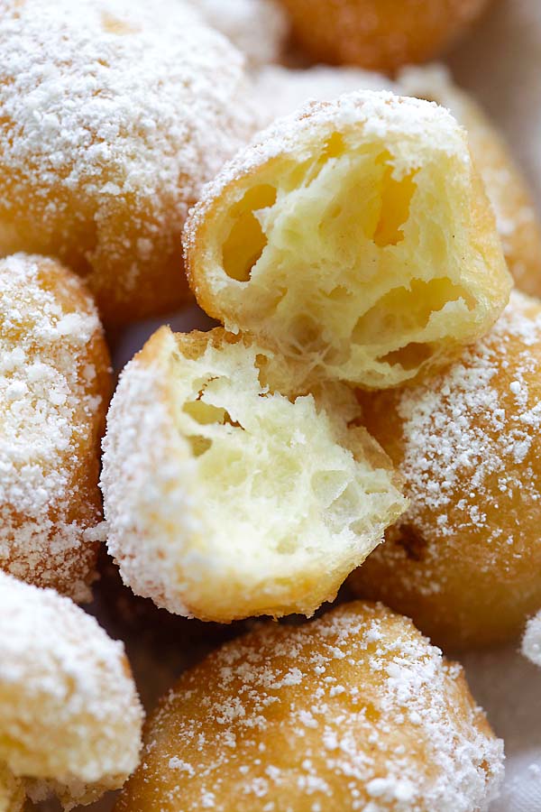 Easy French beignets, ready to serve