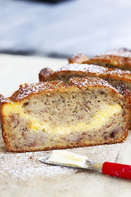 Cheesecake Banana Bread (Loaded with Cream Cheese) - Rasa Malaysia