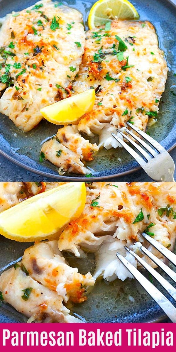 Easy baked tilapia with lemon and Parmesan cheese is one of the best tilapia recipes. This baked tilapia recipe takes 20 mins to cook the tilapia fish | rasamalaysia.com