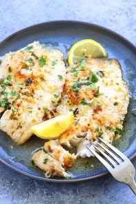 Tilapia Recipes - Lemon Parmesan Baked Tilapia - Rasa Malaysia