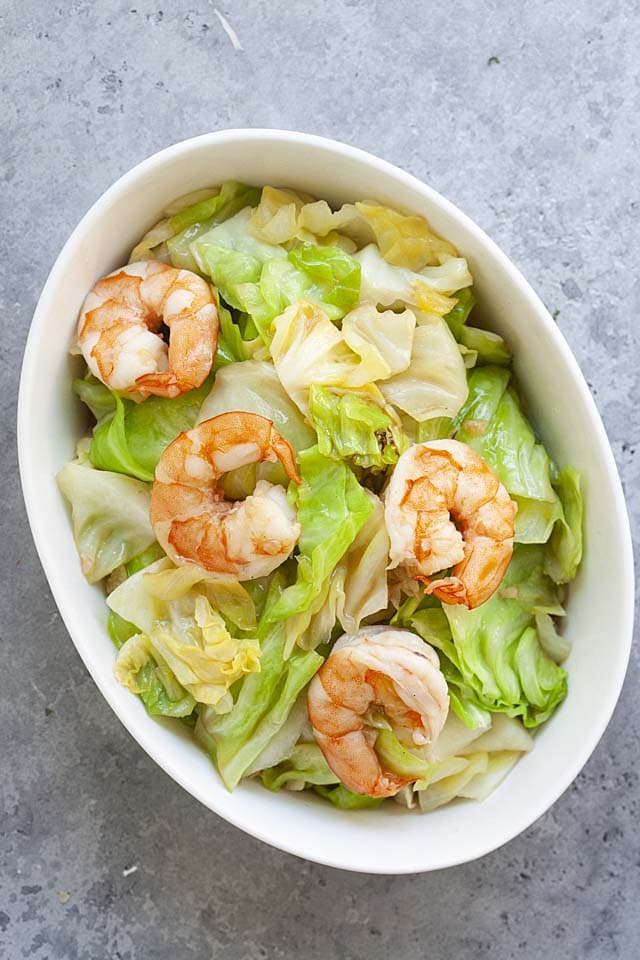 Shrimp sauteed cabbage is one of the easiest cabbage recipes.