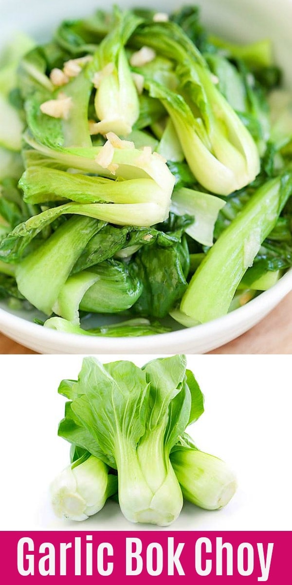 Garlic Bok Choy that takes only 10 minutes to make from prep to dinner table. Easy and healthy vegetable recipe that calls for only 3 simple ingredients.