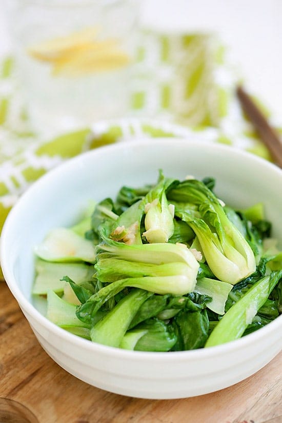 Bok Choy stir fry with garlic.