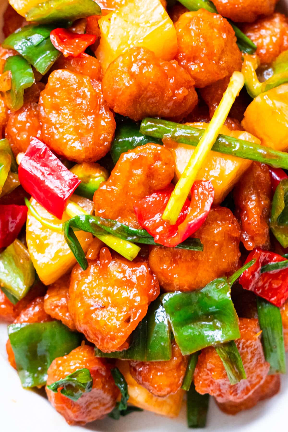 Sweet and sour pork stir fry with homemade sweet and sour sauce. 