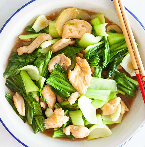 Bok Choy Chicken (Healthy and Low Calories!) - Rasa Malaysia