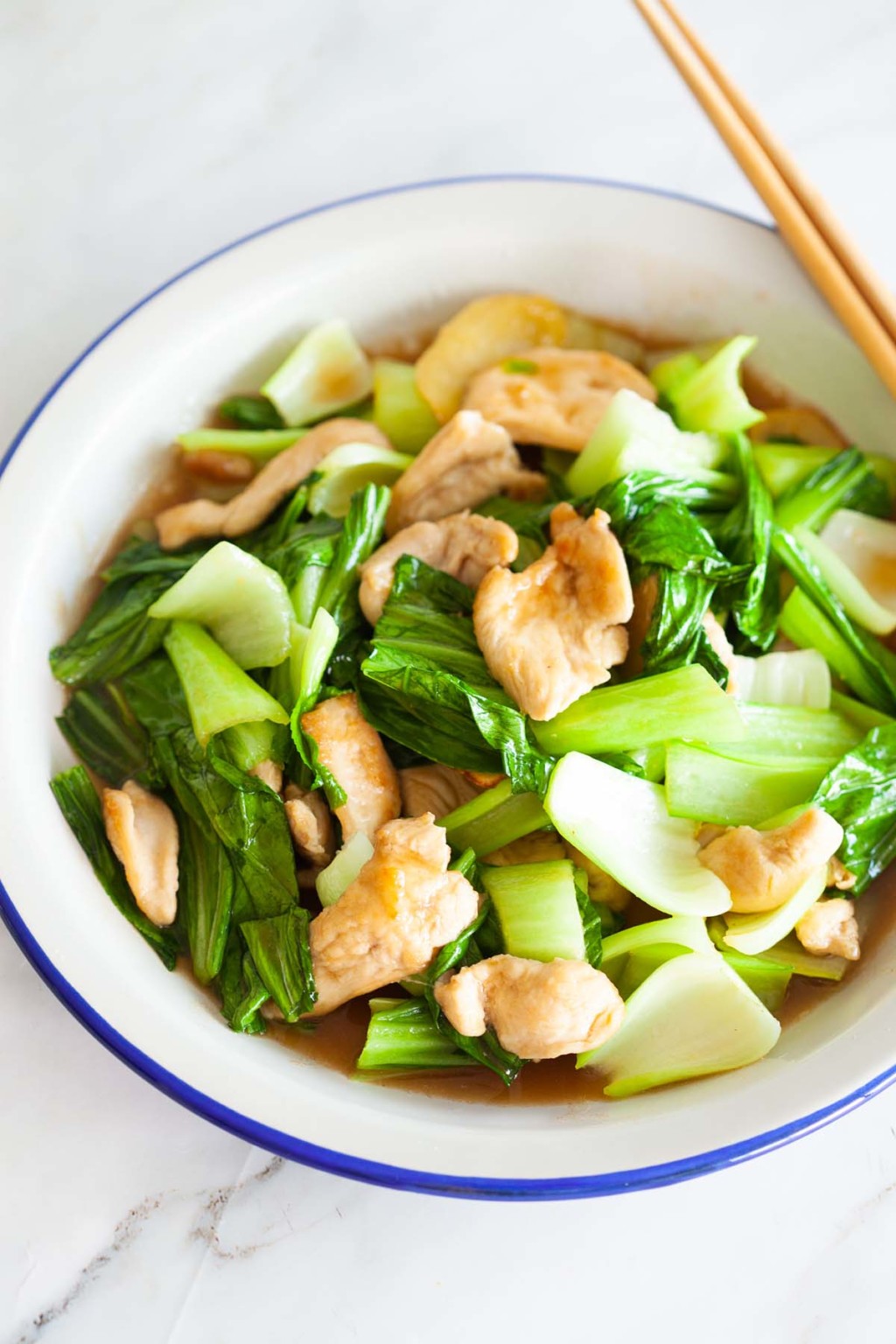 Bok Choy Chicken (Healthy and Low Calories!) - Rasa Malaysia