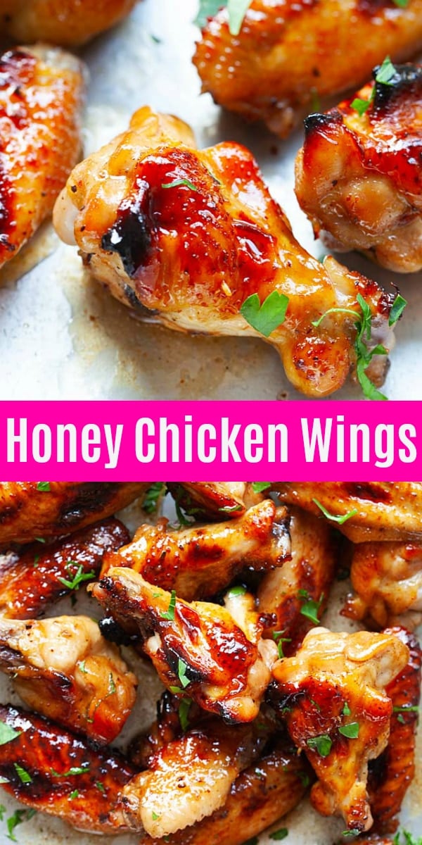 Baked chicken wings with 5 ingredients and 5 minutes active time. This is an easy chicken wings recipe in oven that anyone can make at home.