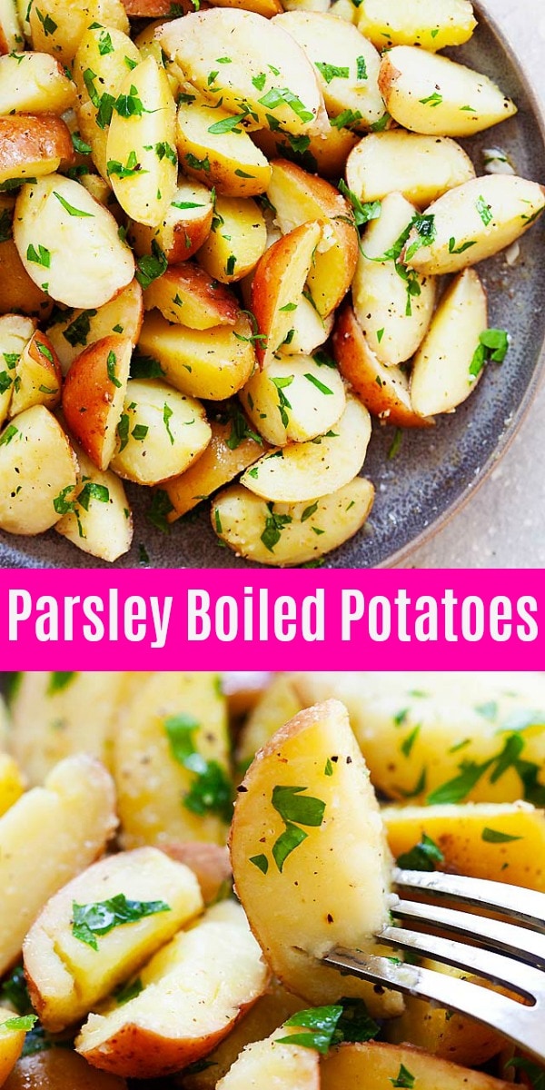 Boiled Red Potatoes With Garlic And Butter Garlic Butter Parsley Potatoes A Sprinkling Of 