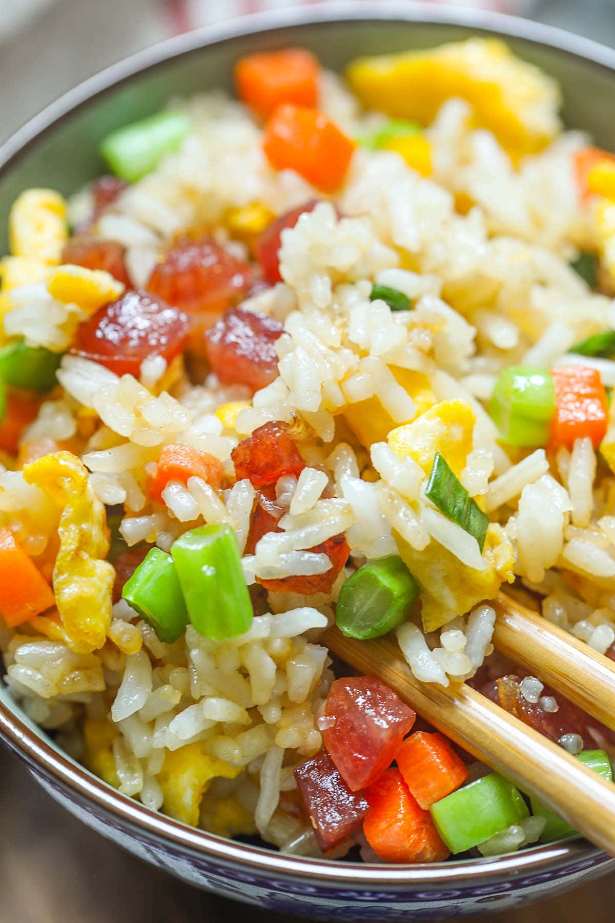 Chinese fried rice, ready to serve.