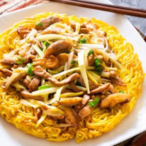 Pork chow mein recipe.