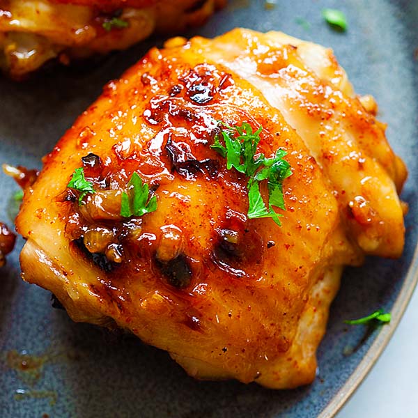 Baked chicken thighs is one of the best chicken thigh recipes.