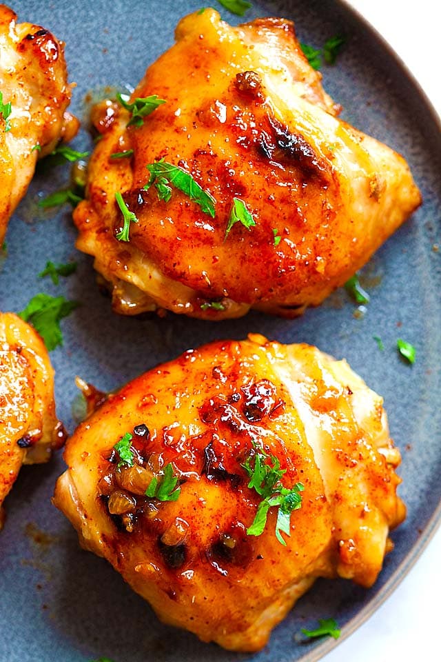 One of the best chicken thigh recipes is baked chicken thighs in oven.