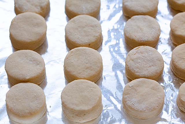 Homemade biscuits, ready to bake