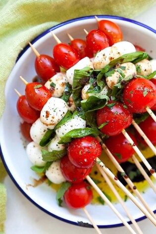 Caprese Skewers (The BEST Salad on a Stick!) - Rasa Malaysia