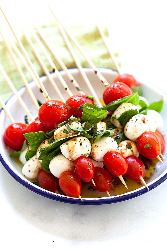 Caprese Skewers (The BEST Salad on a Stick!) - Rasa Malaysia