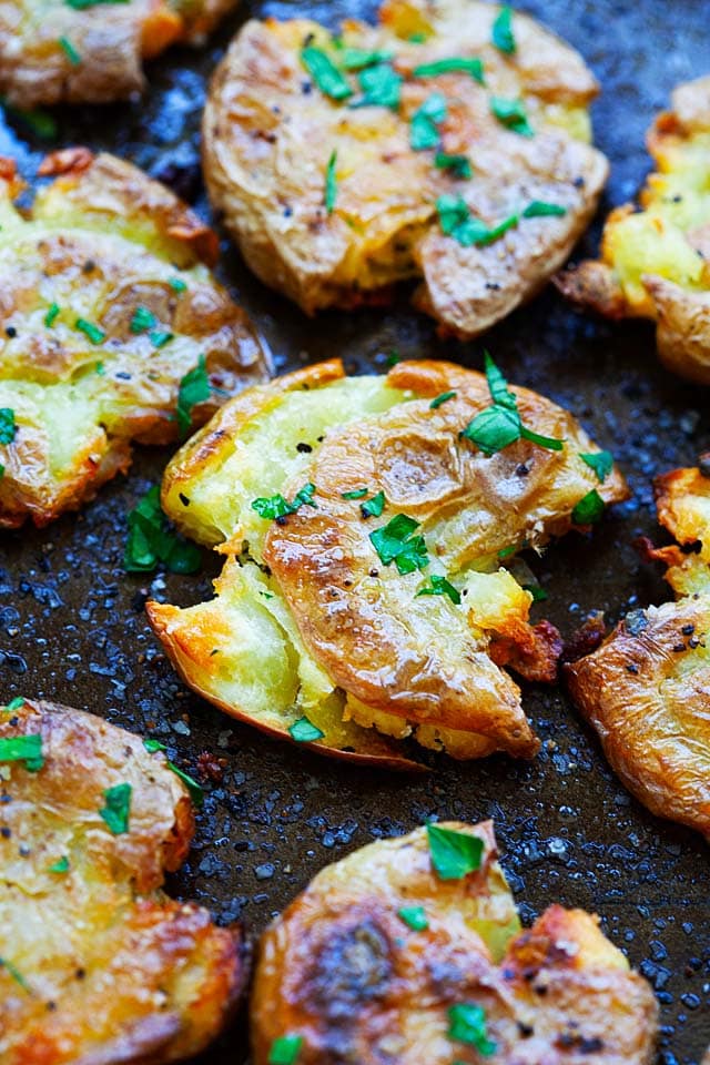 Smashed potatoes recipe