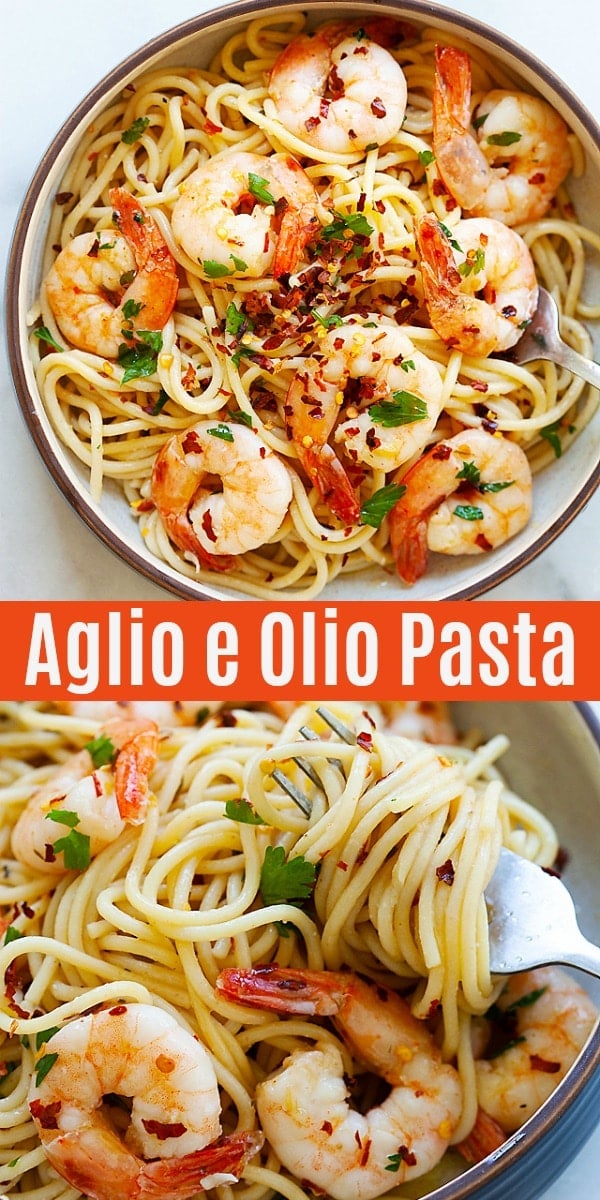 Spaghetti Aglio E Olio The Best Recipe With Shrimp Rasa Malaysia