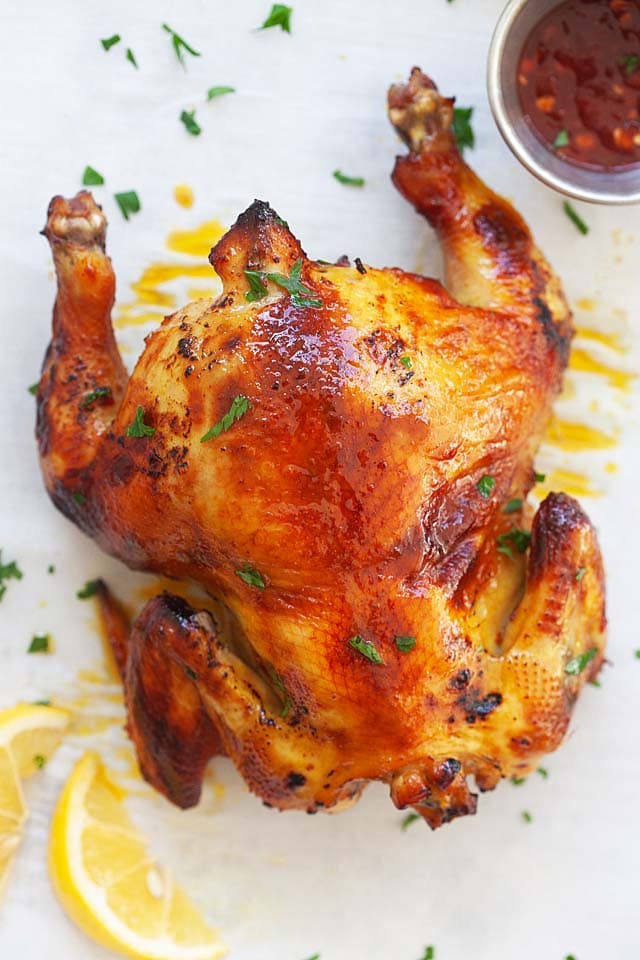 Best roasted cornish hen recipe with honey and olive oil.