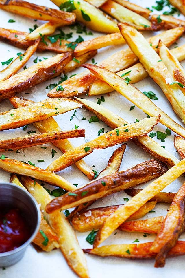 Oven baked French fries.