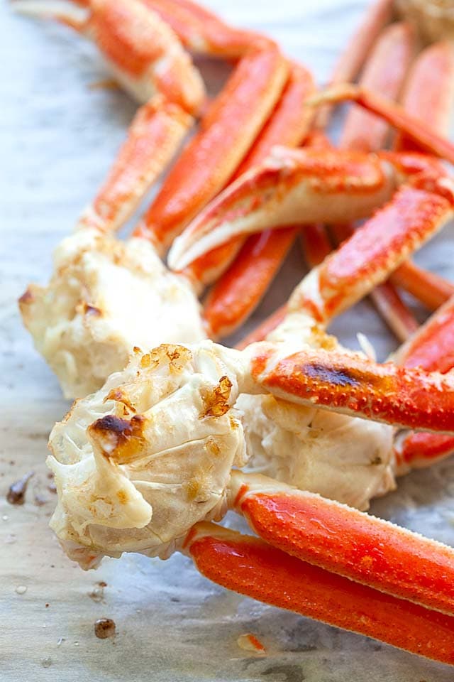 Snow crab, broiled in oven for 5 minutes.