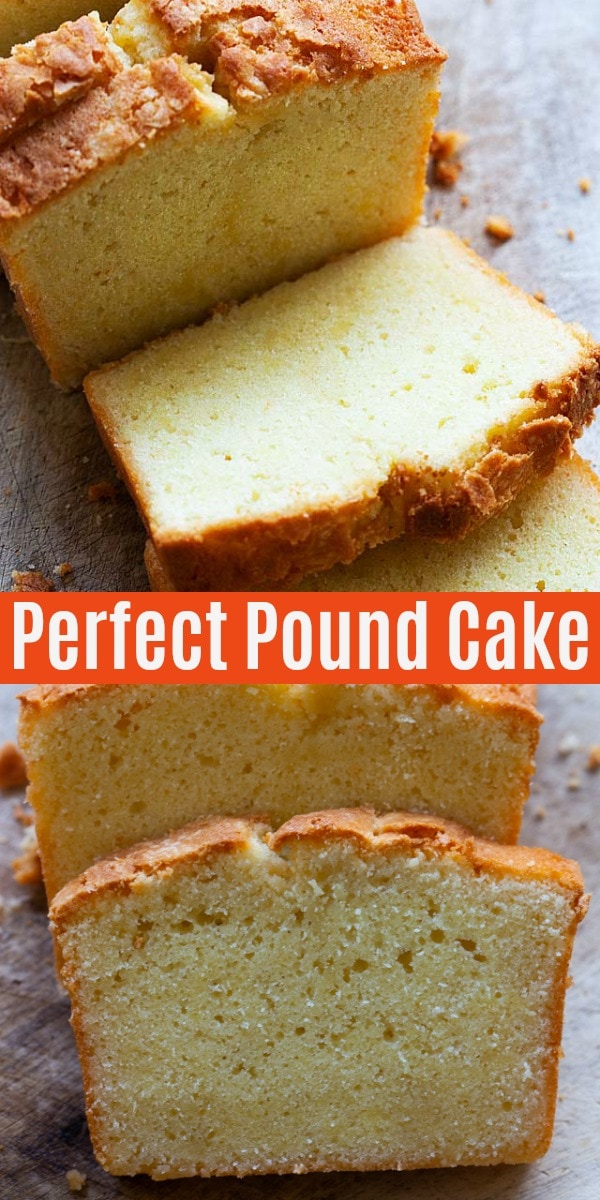 Pound Cake – easy and the best pound cake recipe that calls for only a few ingredients. The cake is so moist, buttery, rich and creamy.