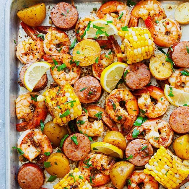 Shrimp Boil Sheet Pan Dinner Recipe