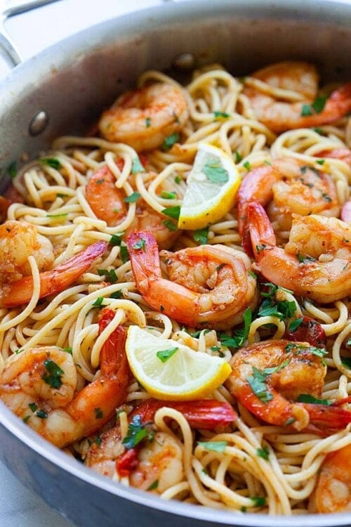 Shrimp Pasta Easy Shrimp And Pasta Rasa Malaysia Shrimp Pasta3 500x750