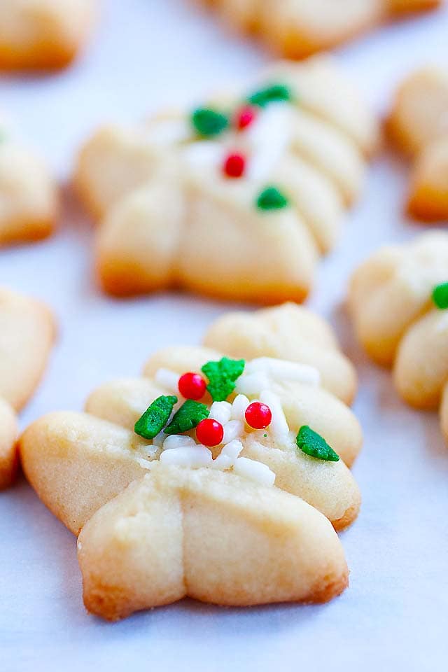 Spritz cookies for holidays and Christmas.