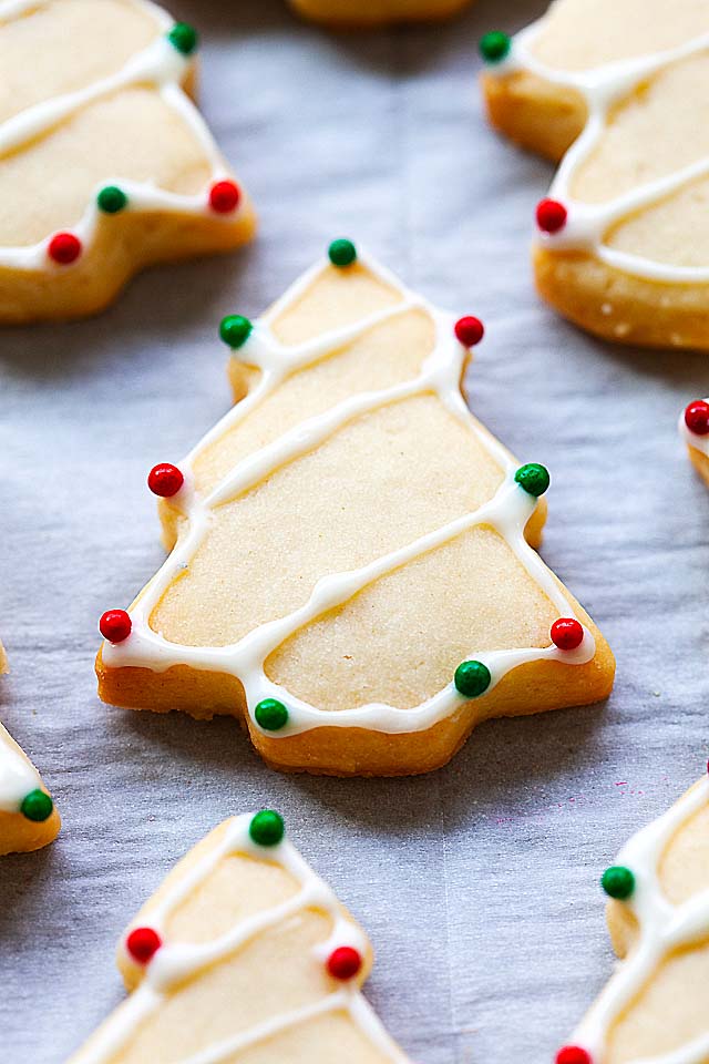 Homemade sugar cookies with sprinkles.