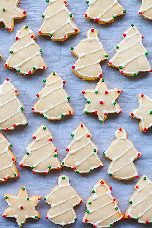 Simple cut out sugar cookies.