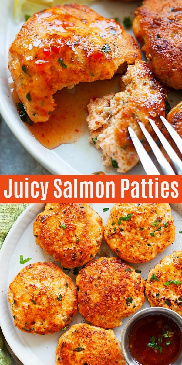 Salmon Patties (with Fresh Salmon!) - Salmon Cakes - Rasa Malaysia