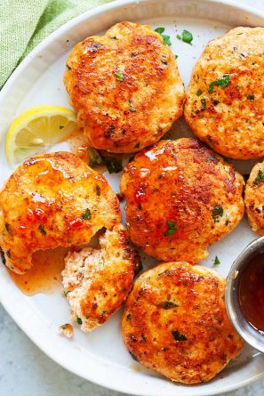 Salmon Patties (with Fresh Salmon!) - Salmon Cakes - Rasa Malaysia