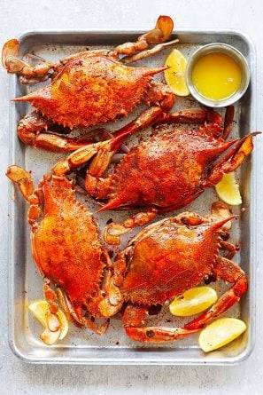 Blue Crab - Steamed Blue Crabs with Old Bay - Rasa Malaysia