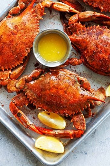 Blue Crab - Steamed Blue Crabs with Old Bay - Rasa Malaysia