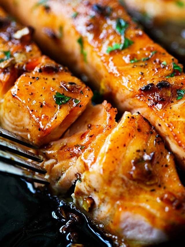 Honey Garlic Salmon - Rasa Malaysia