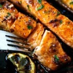 Salmon recipes with honey garlic salmon.
