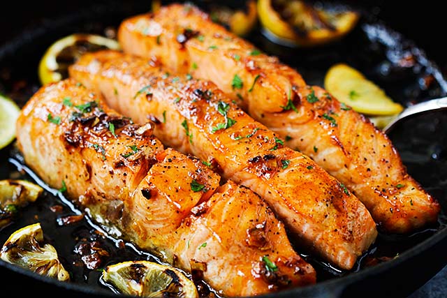 Salmon with honey garlic sauce is one of the best salmon recipes.