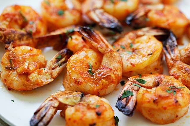 Grilled shrimp.