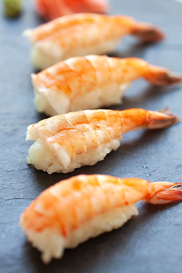 Nigiri - Sushi Nigiri - Nigiri de gambas | Great Journey