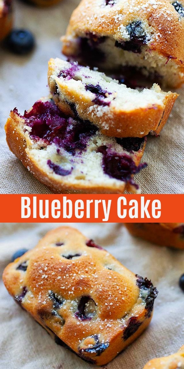 Blueberry cake packed with fresh blueberries. This healthy and best blueberry cake recipe is perfect anytime of the day and great with coffee.