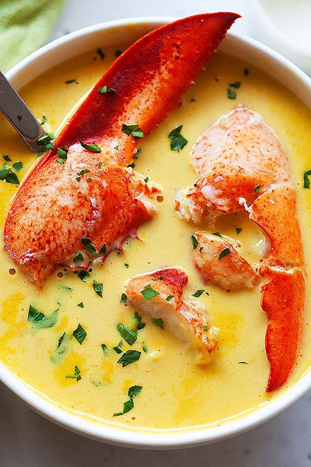 Creamy gourmet lobster bisque recipe from shells.