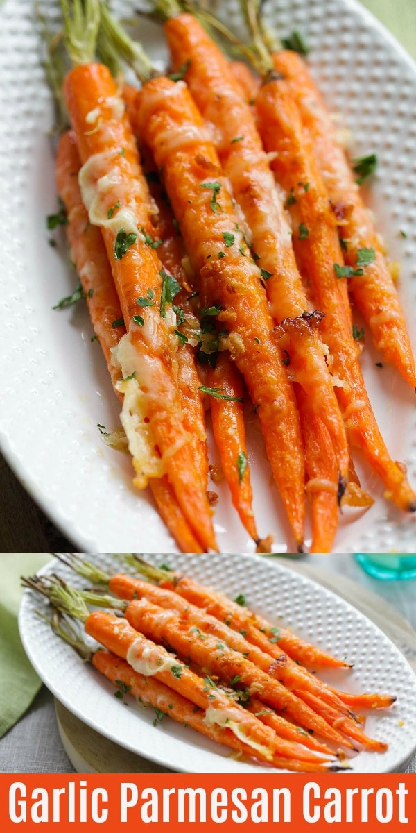 Garlic Parmesan Roasted Carrot - Rasa Malaysia