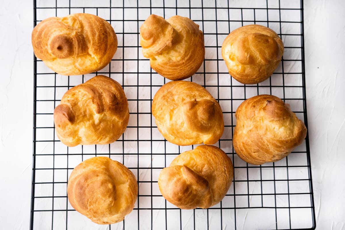 Place the baked puffs on a cooling rack. 