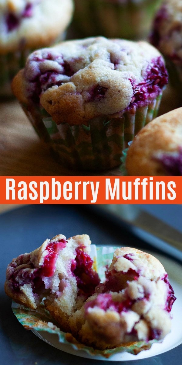 A simple and delicious Raspberry Muffins recipe that will have you crying for more mini Raspberry Muffins after they're all gone.