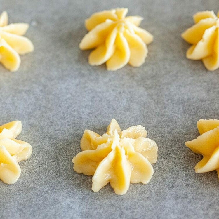 Danish cookies with star shape.