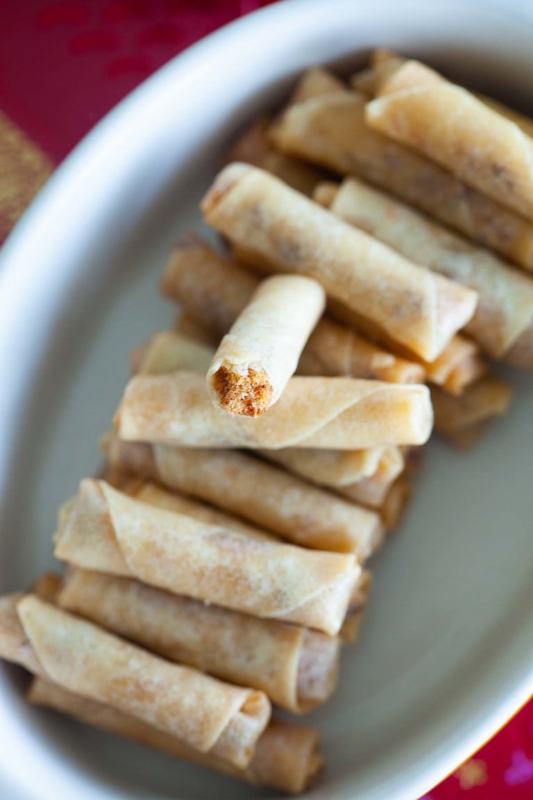 Mini Spring Rolls with Chicken Floss - Rasa Malaysia