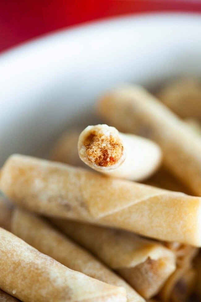 Mini Spring Rolls with Chicken Floss - Rasa Malaysia