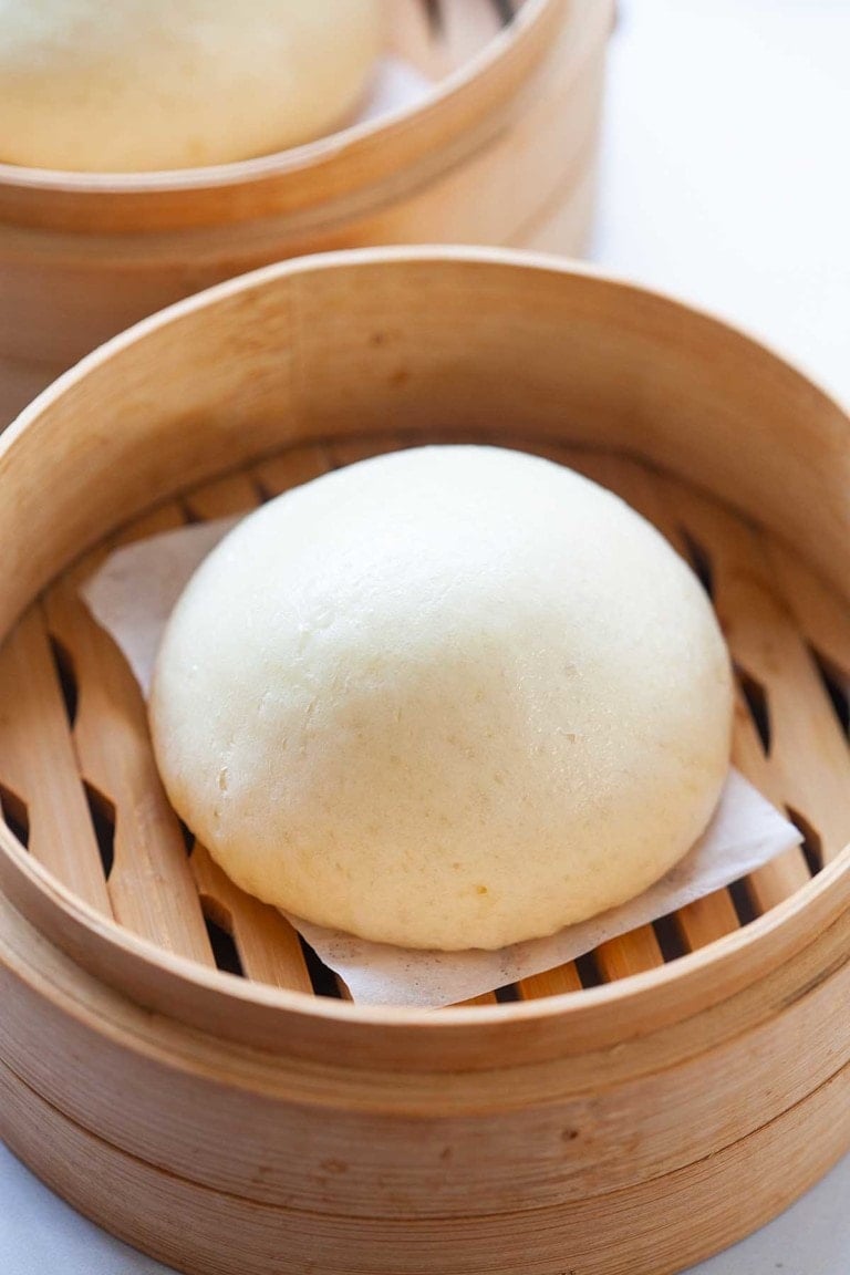 Taro Bun - Steamed Taro Bun - Rasa Malaysia