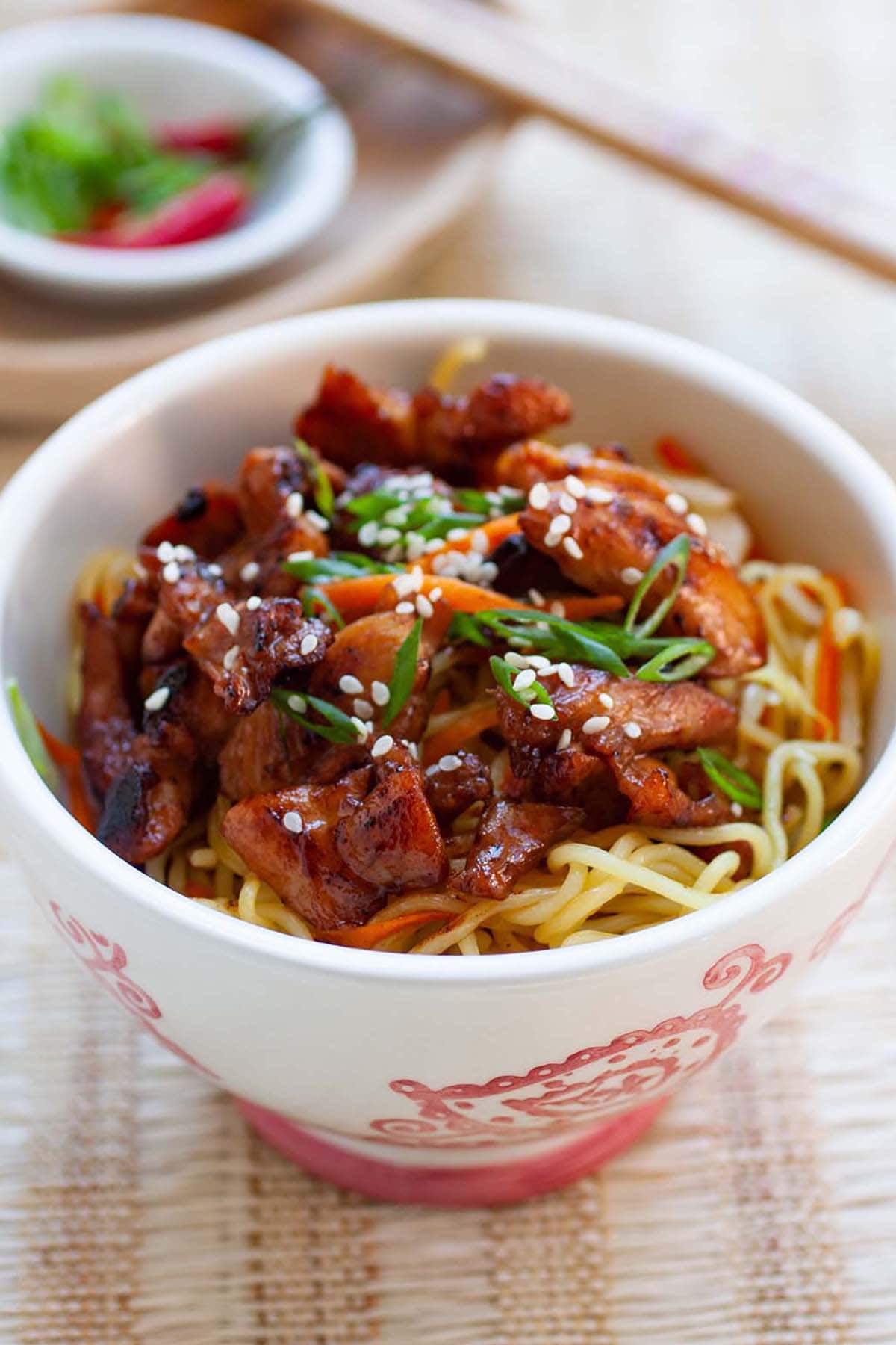 chicken fried noodles recipe